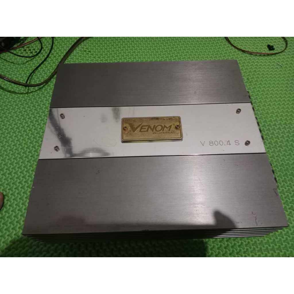 Power Venom 4 Channel Tipe V800.4S Power Car Amplifier. Power Subwoofer. Kondisi Bekas Normal.
