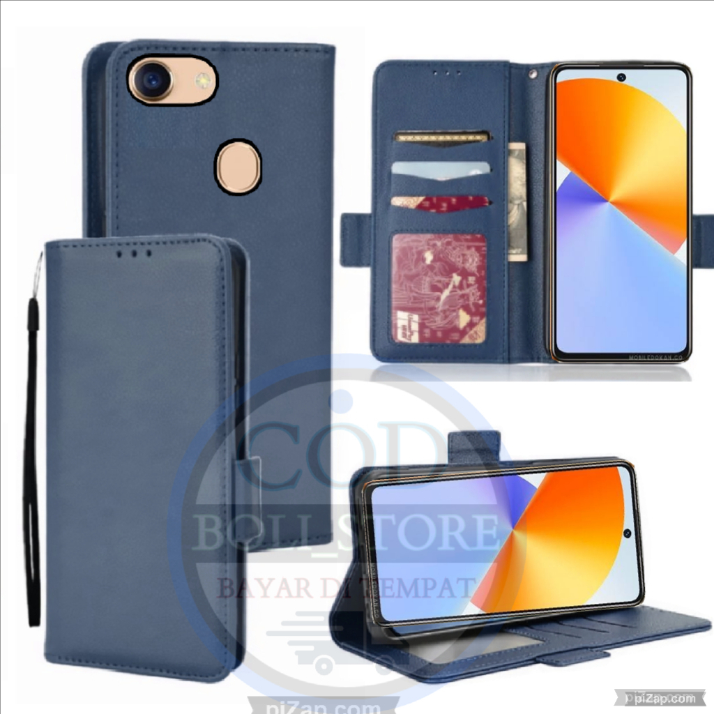 CASE HP OPPO F5 - CASING DOMPET - FLIP COVER LEATHER- SARUNG HP