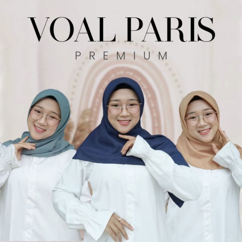 Kerudung Segi Empat Paris Voal // Paris Premium // Segi Empat Paris Polos
