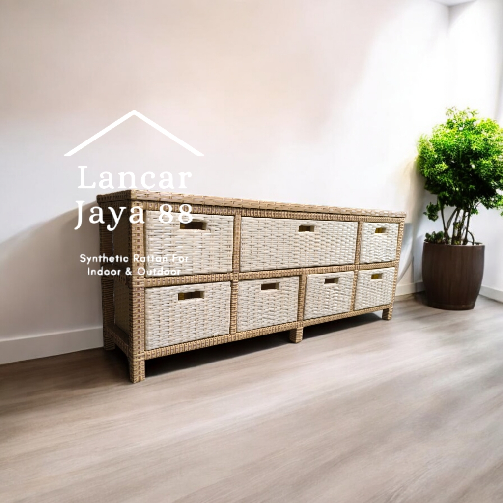 Lemari Rotan Sintetis 7 Laci