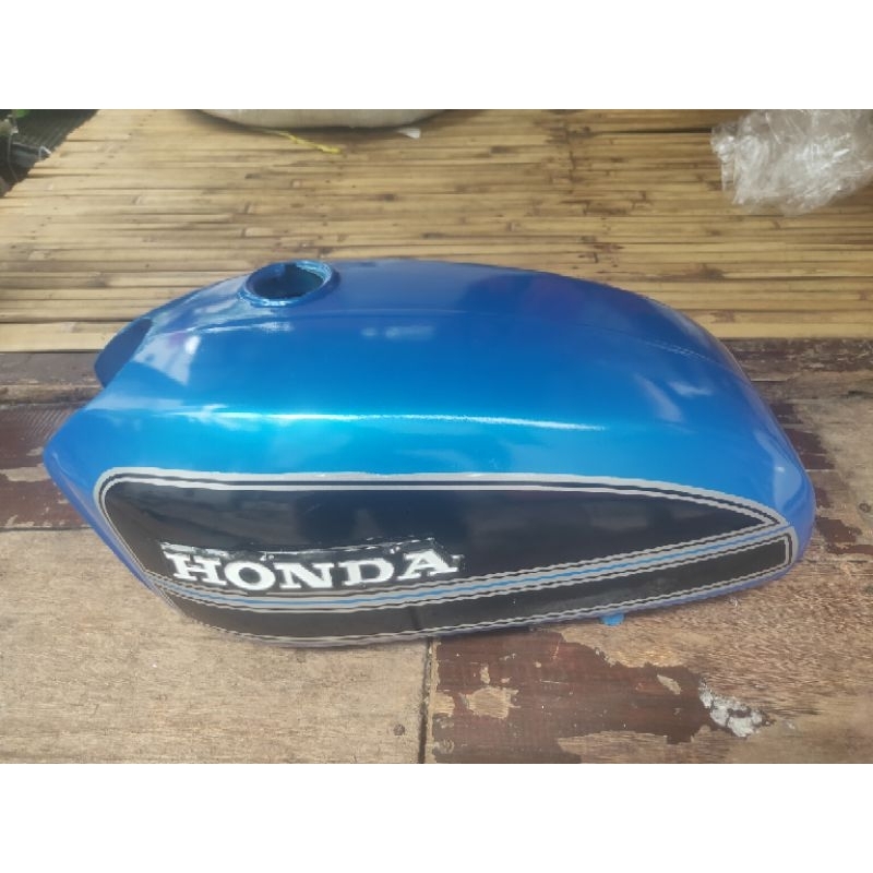 Tangki Cb 125 cat model original tengki cb Glatik galvanis semi pres cat model original Biru Hitam