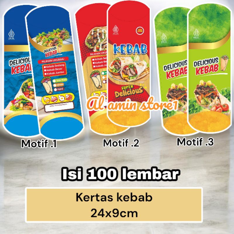 

100 pcs kertas kebab murah / kertas kemasan bungkus kebab tarikan / wadah kebab terlaris