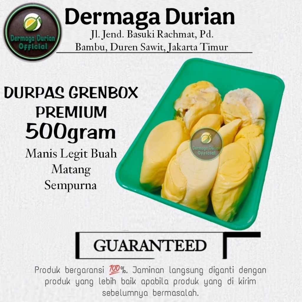 

DERMAGA DURIAN KUPAS MEDAN GREENBOX PREMIUM KEMASAN 500GRAM / DURIAN MONTONG PALU PREMIUM GRENBOX