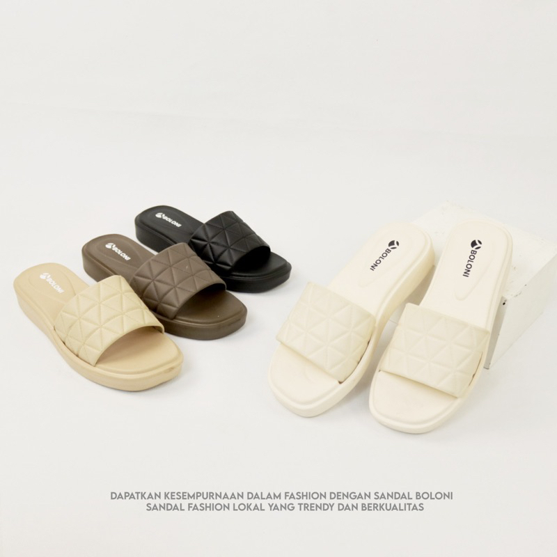 [ SAFIR ] Sandal BOLONI Slop / Sandal wanita BOLONI update terbaru