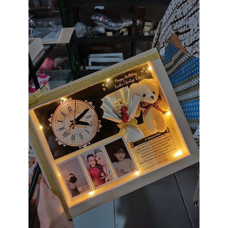 kado frame 3D boneka mini/ kado ulangtahun/ kado valentine/ kado anniversary