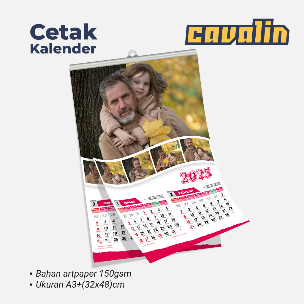 

KALENDER DINDING CUSTOM FOTO 2025 6 LEMBAR 25 FOTO