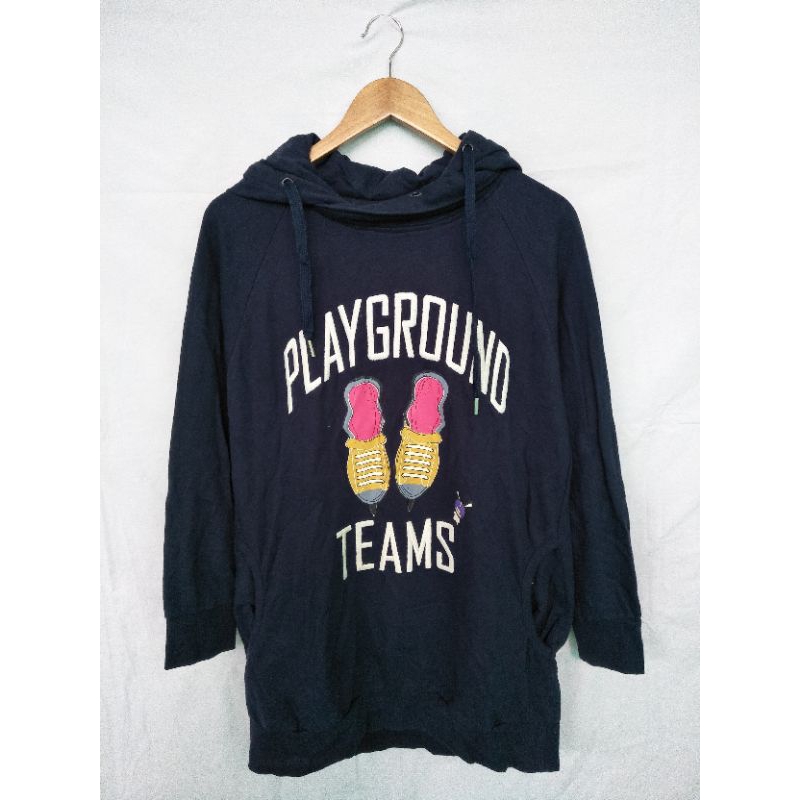 jaket hoodie teams polham navy second original