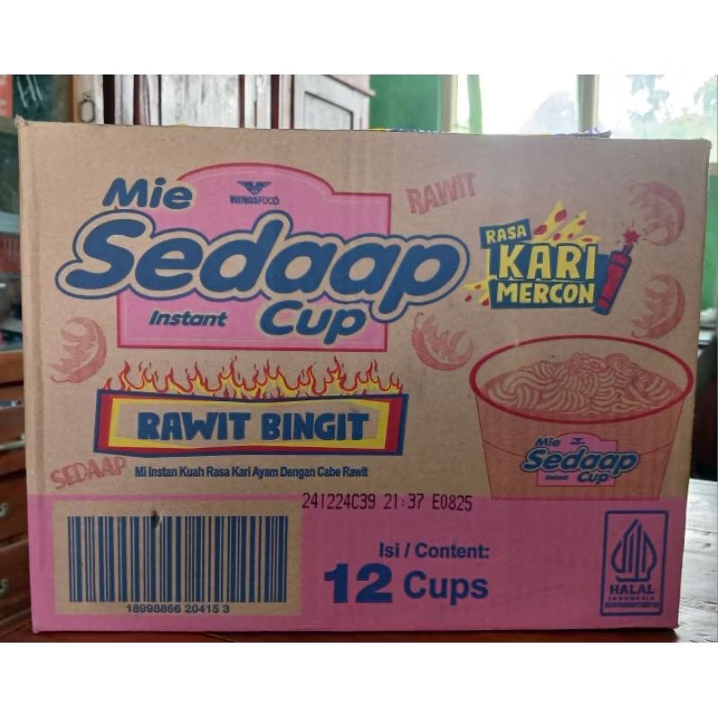 

Mie Sedaap Cup semua varian 1 dus isi 12 pcs