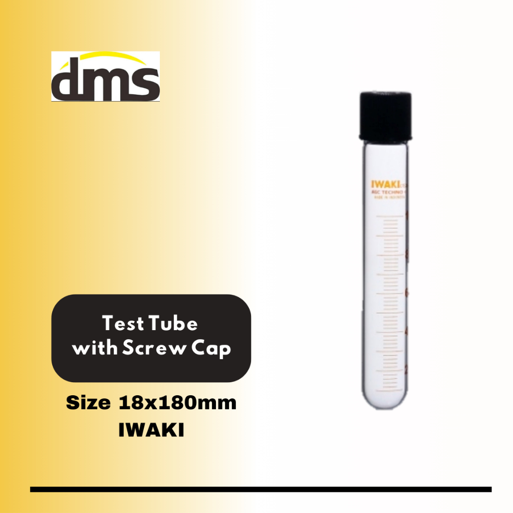 Test Tube with Screw Cap 18x180mm Iwaki