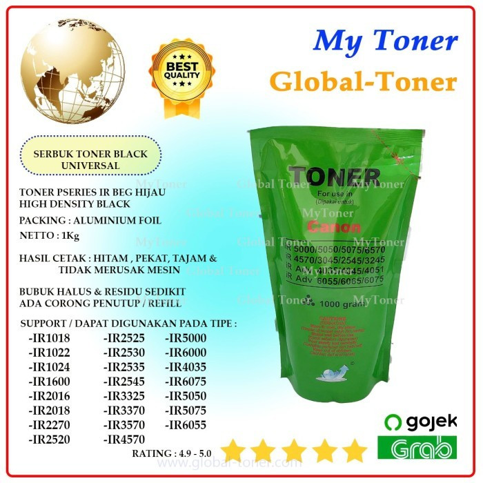 Serbuk Toner Tinta Fotocopy IR / IRA IR5000 IR5075 IR6075 IR5050 IR8500 IR4570 IR4035 IR4045 IR4051 