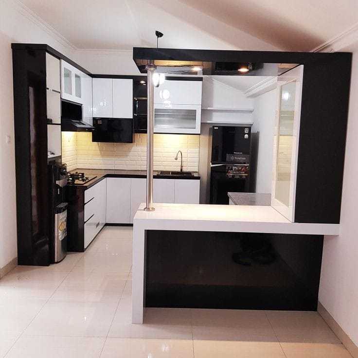 KITCHEN SET + MINI BAR MINIMALIS - DESAIN COSTUM