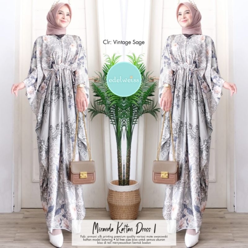 MIRANDA KAFTAN DRESS #1 | KAFTAN DRESS VARIASI MOTE SWAROVSKI| KAFTAN DRESS BY EDELWEISS| KAFTAN BAH