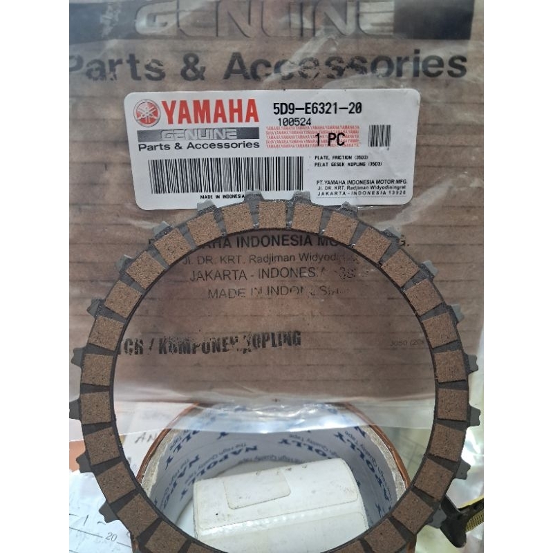 KAMPAS KOPLING DISK CLUTCH VEGA ZR NEW 2010 KEATAS KODE 5D9-20 GENUINE YAMAHA