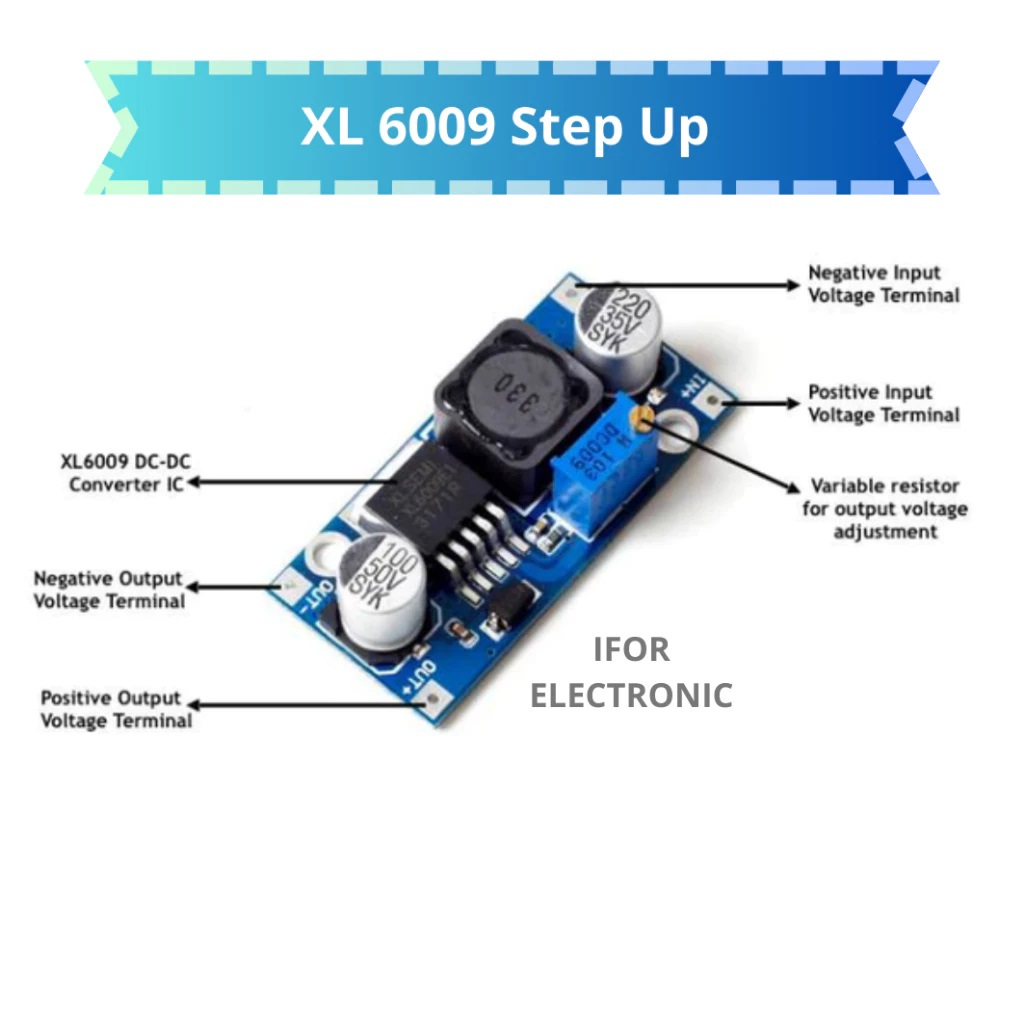 XL6009 Step Up DC-DC 4A Inverter Up Supply Module