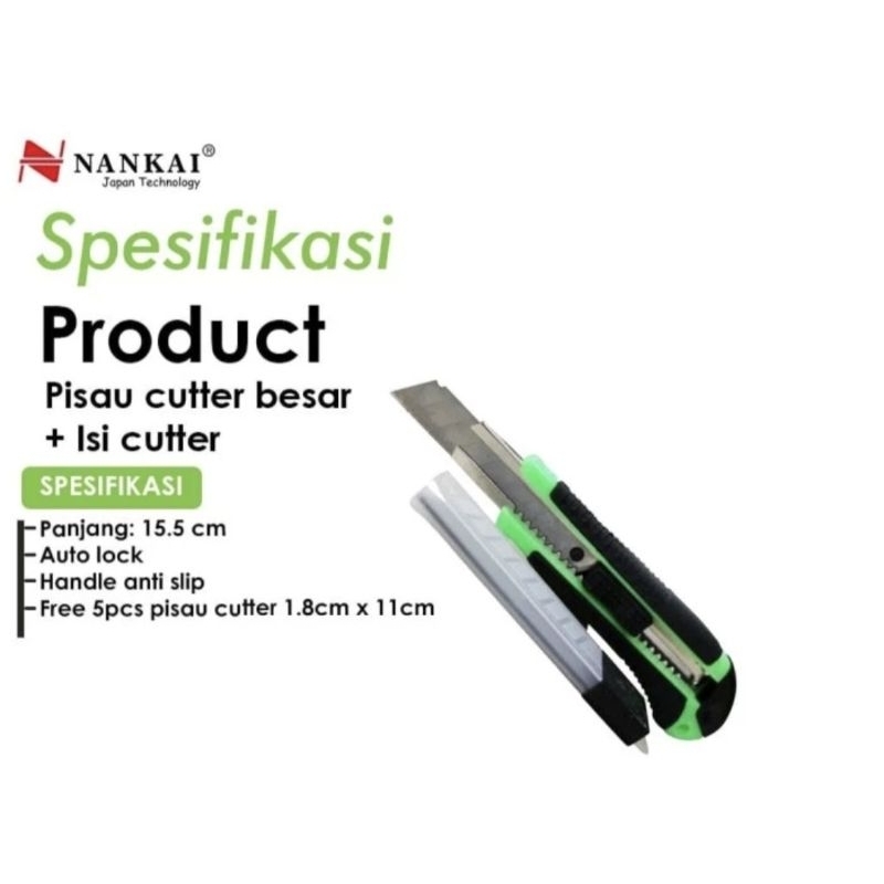 

Pisau Cutter besar + Isi Nankai
