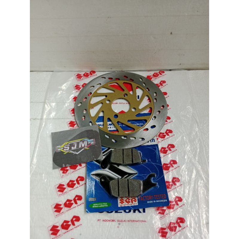 PIRINGAN CAKRAM+KAMPAS REM DEPAN SUZUKI SPIN 125 SKYWAVE
