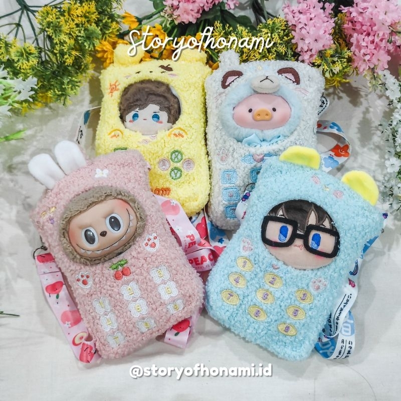 KUMORI BAG - TAS DOLL 10 CM LABUBU TEDDY LULU BENTUK HANDPHONE CASUAL KPOP COTTON