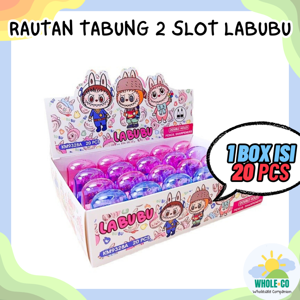 

(1 Box Isi 20 Pcs) Rautan Tabung 2 Slot Labubu Premium Peruncing The Monsters Pastel Lucu Unik Imut Termurah Grosir Cod