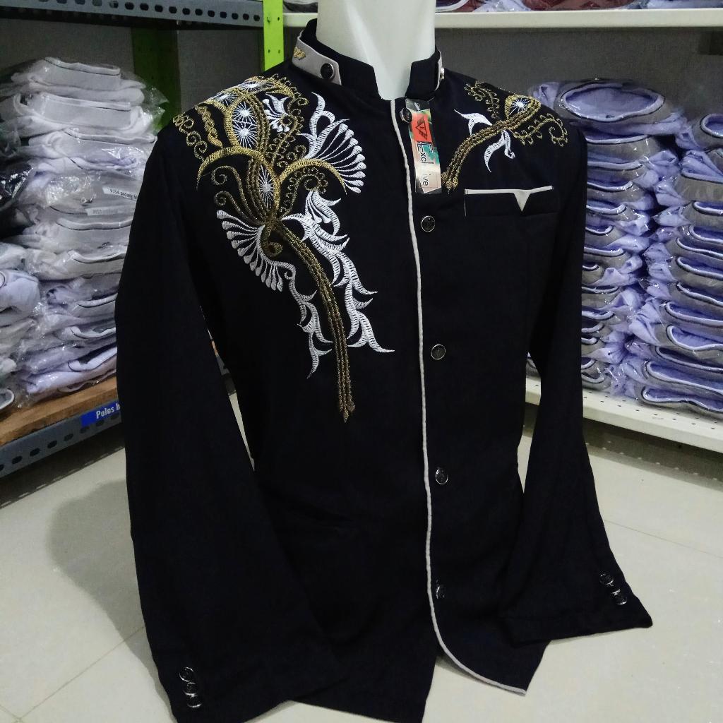 Zayyan - jasko pria dewasa motif lis bordir Jasko Modern Pria – Nyaman untuk Semua Acara