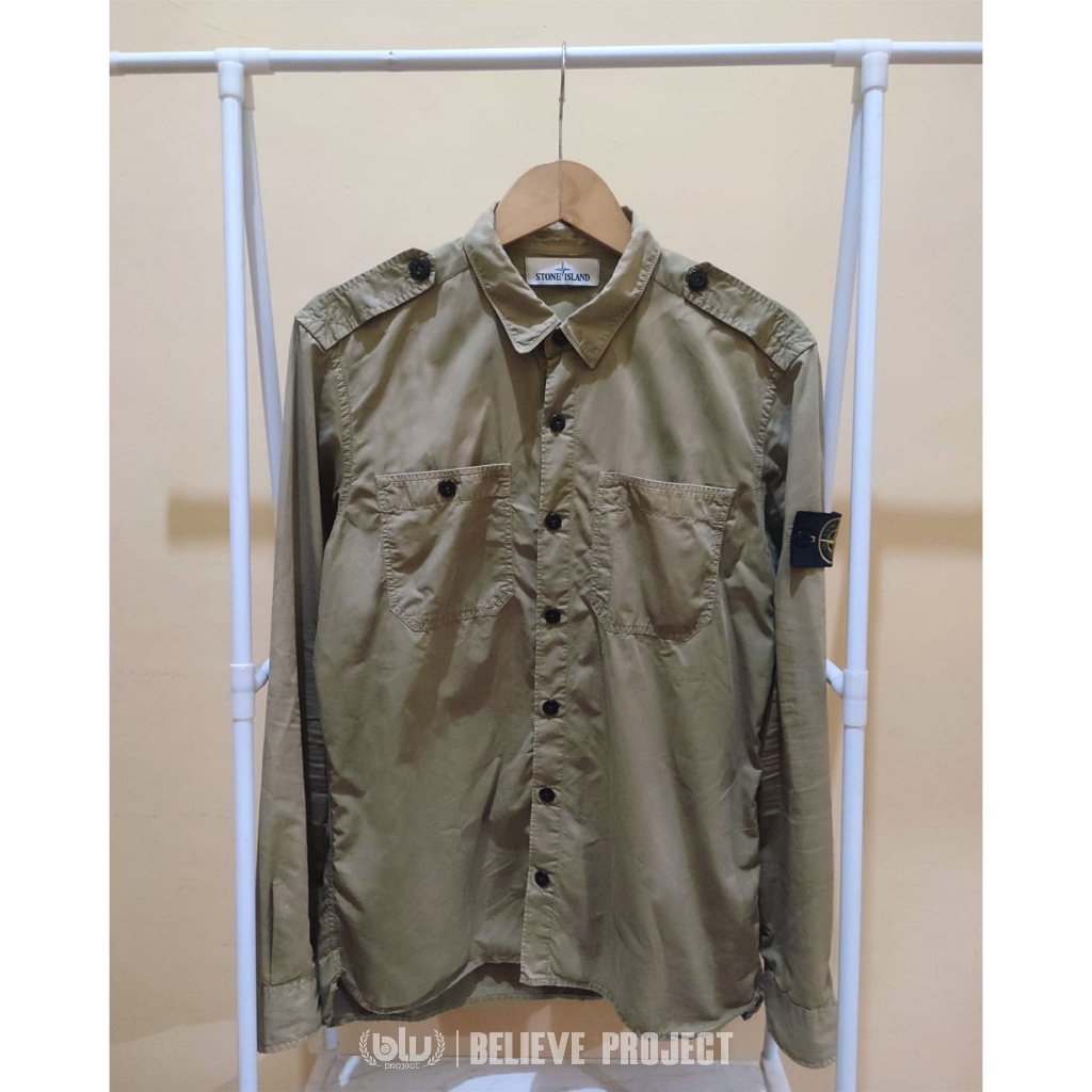 Overshirt Stone Island Green Army