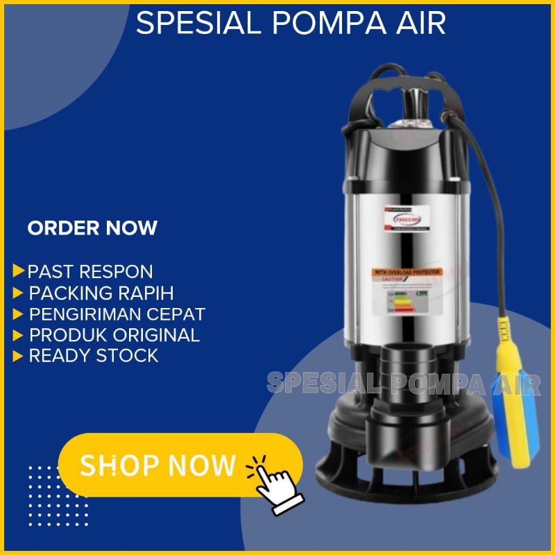 POMPA CELUP AIR KOTOR 750W SEWAGE PUMP 2INCH mesin pompa air
