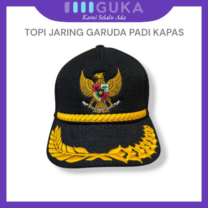 topi jaring GARUDA padi kapas