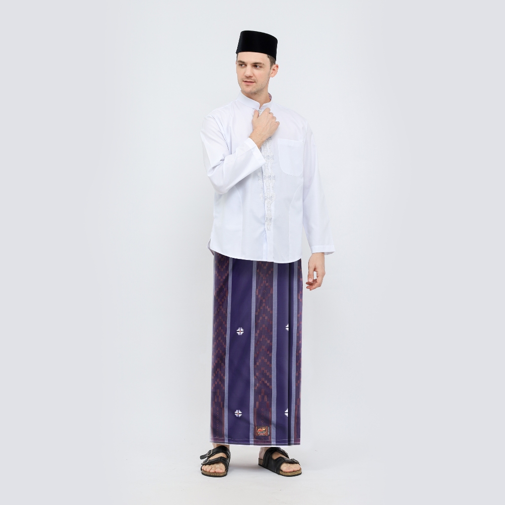 Sarung ATLAS Premium 790 Songket Special Ungu Oranye