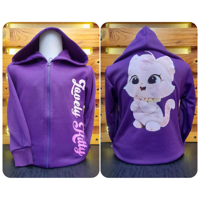 Jaket Anak Perempuan Lovely Kitty Bahan Fleece/Jaket Anak/Jaket Anak Cewek Murah/Jaket Anak Perempua