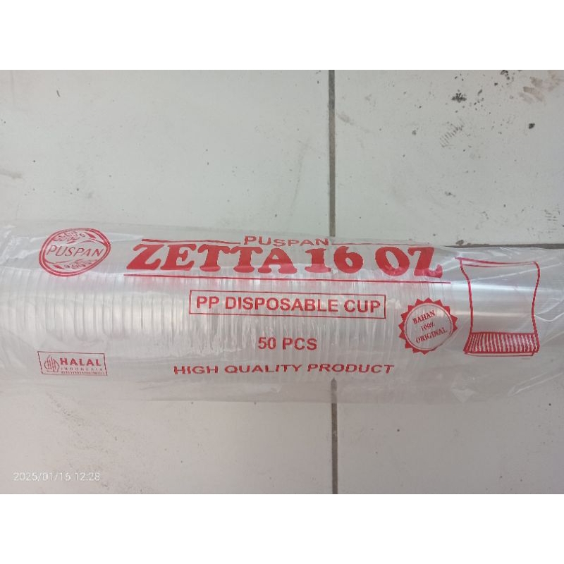 cup plastik zetta 16