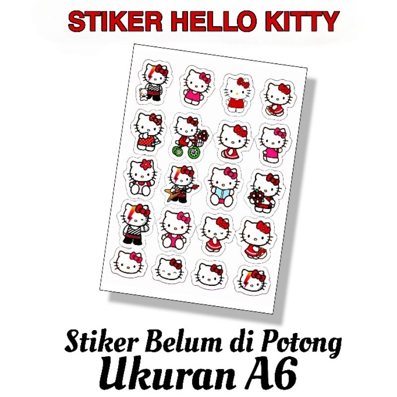 

Stiker Hello Kitty Belum di Potong Ukuran A6 / Stiker Belum di Gunting