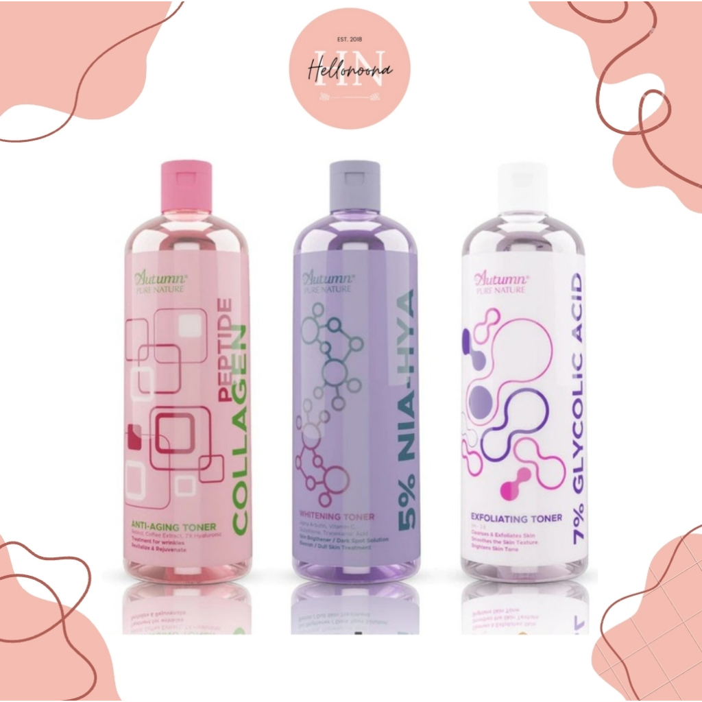AUTUMN - Exfoliating Toner 7% Glycolid Acid | Peptide Collagen | Whitening Toner 5% Nia-Hya | 5X Cer