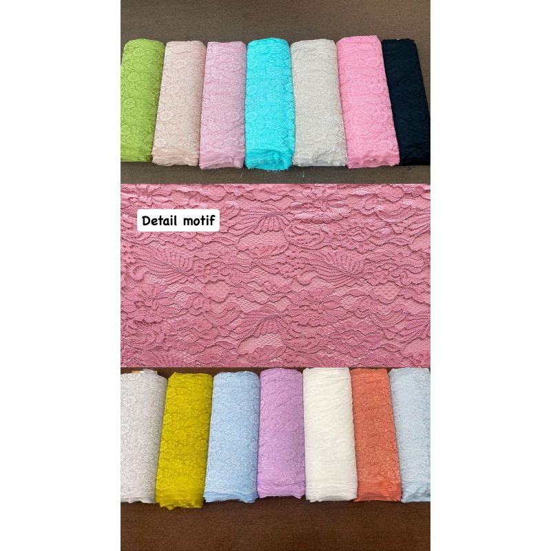 brokat premium untuk kebaya gown gamis dll