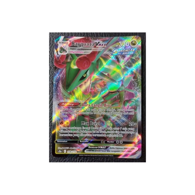 Kartu Pokemon TCG - Rayquaza V Max RRR (s12a) 108/172