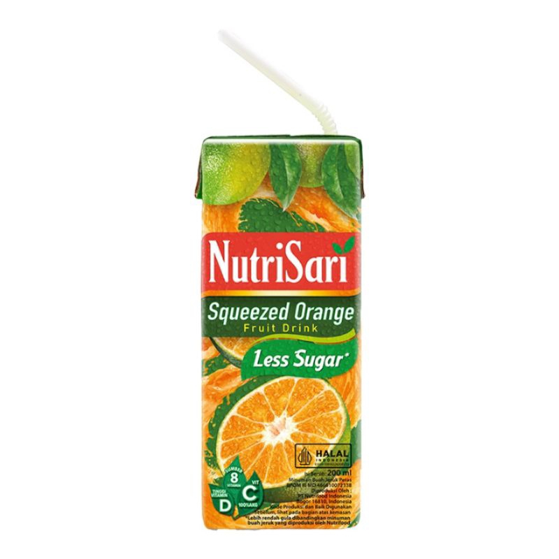 

Nutrisari squeezed orange minuman jeruk peras vitamin C 200 ml