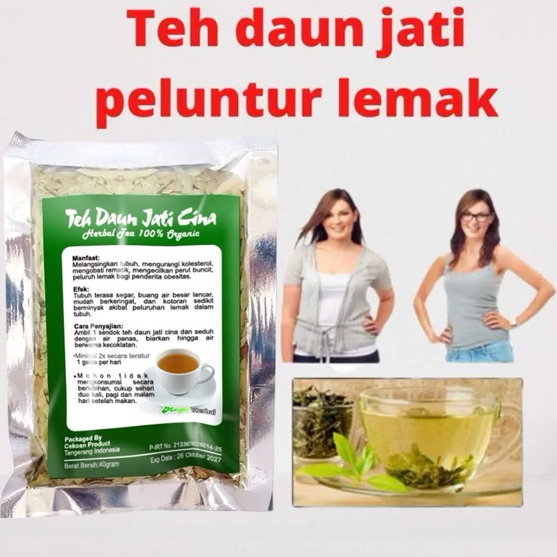 

( BISA COD ) Teh Daun Jati Cina Ori 100% alami Herbal Teh Pelangsing Penurun Berat Badan