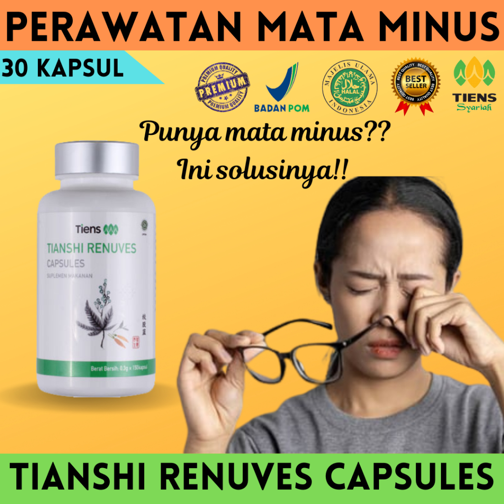 tiens renuves capsules - obat mata minus - tiens mata minus - vitamin kesehatan mata