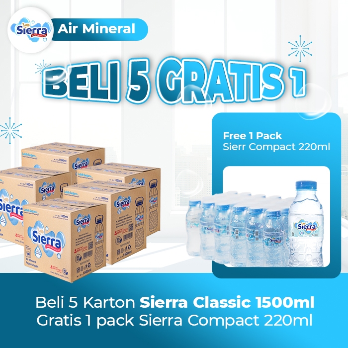 

Sierra Classic Botol 1500ml (5 Karton Gratis 1 Pack Sierra Compact)