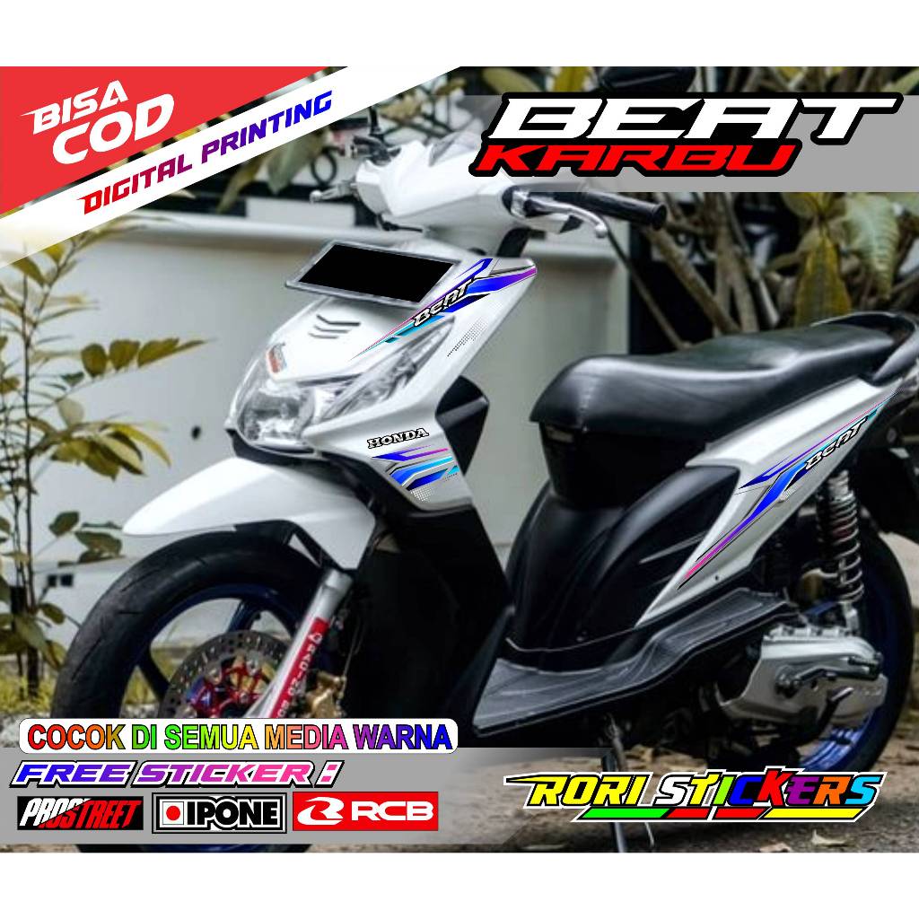 STRIPING VARIASI HONDA BEAT KARBU / STICKER LIST VARIASI MOTOR BEAT KARBU