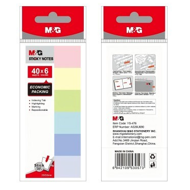 

TBMO M&G 2X6 STICKY NOTES 40SHEETS YS-476 10031744/AS26U690