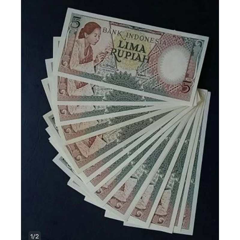 Uang Kuno 5 Rupiah Pekerja Tahun 1958