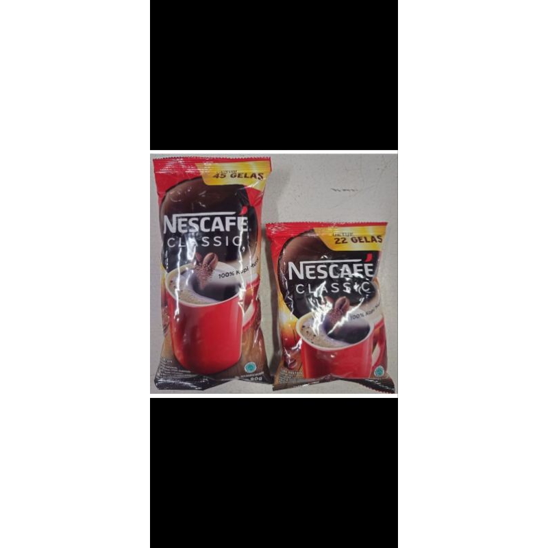 

Nescafe classic 100% kopi murni 45g&90g Reffil pack