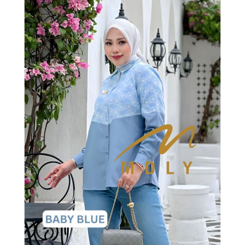 Lynni Shirt Kemeja MDLY Blouse atasan terbaru lengan panjang