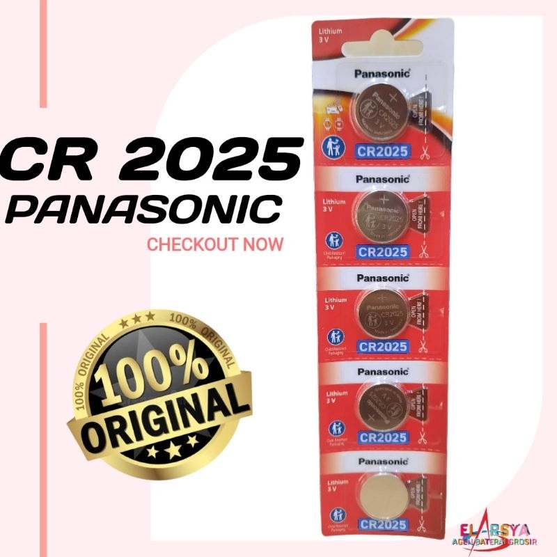 Baterai Panasonic CR2025 Original Lithium Battery 3 Volt batre cr 2025