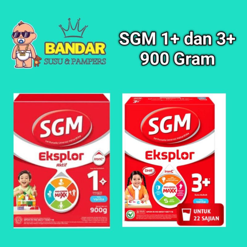 

SUSU SGM 1+ DAN 3+ 900 GRAM VANILA/MADU