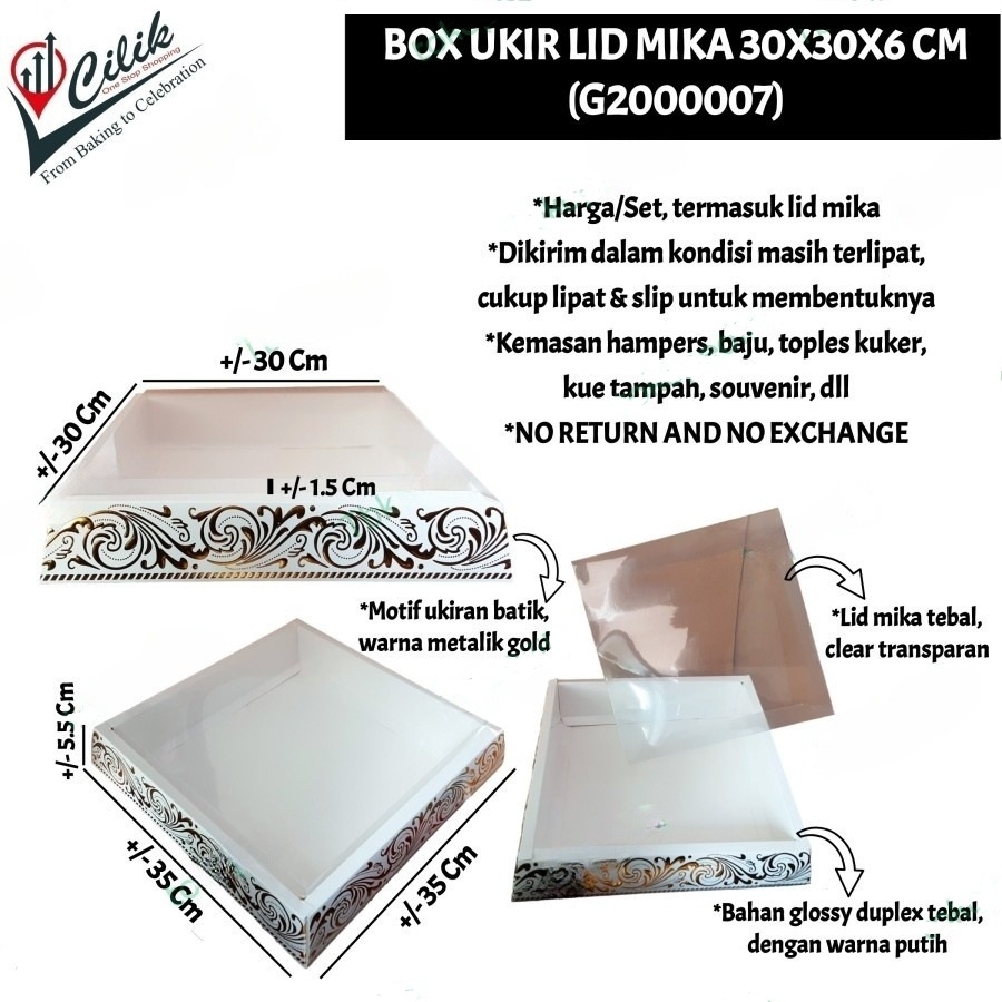 

box+ukir+lid+mika+30x30x6cm+25x25x6cm+22x22x6cm+kemasan+kado+gift+souvenir+kue+baju+nikah