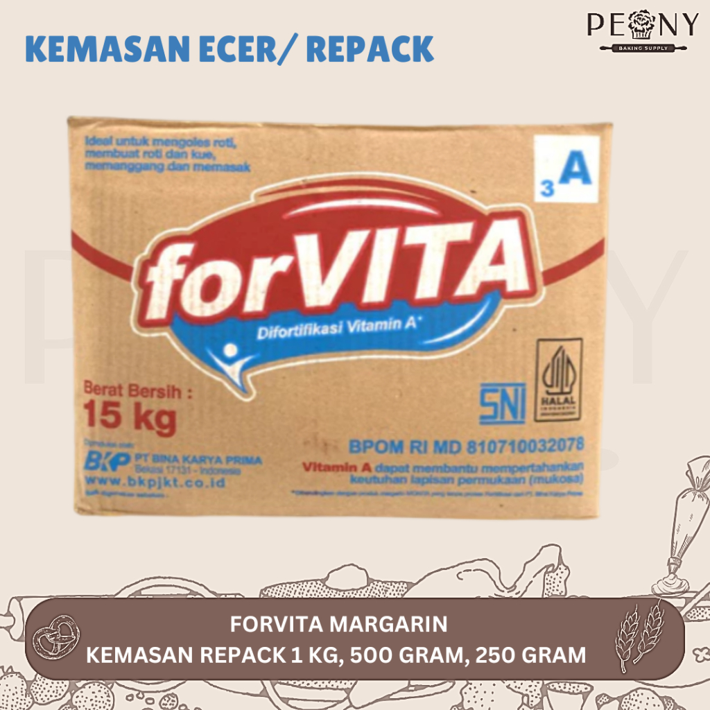 

(REPACK) FORVITA MARGARIN 1 KG, 500 GRAM, 250 GRAM / MARGARIN CURAH / MARGARIN TIMBANGAN / MARGARIN FORVITA