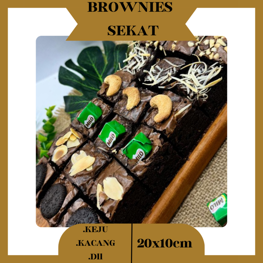 

Brownies Sekat 18 / Brownis Panggang / Kue Bronis Coklat