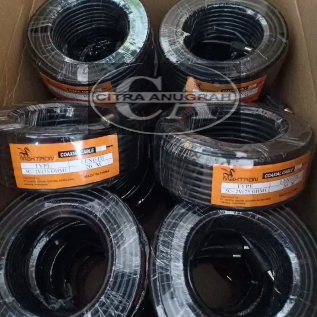 Kabel Antena TV Maxtron Panjang 15METER 20METER / COAXIAL CABLE