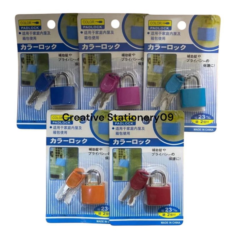 Gembok Koper Warna Warni / Gembok Koper Kecil 23mm Warna