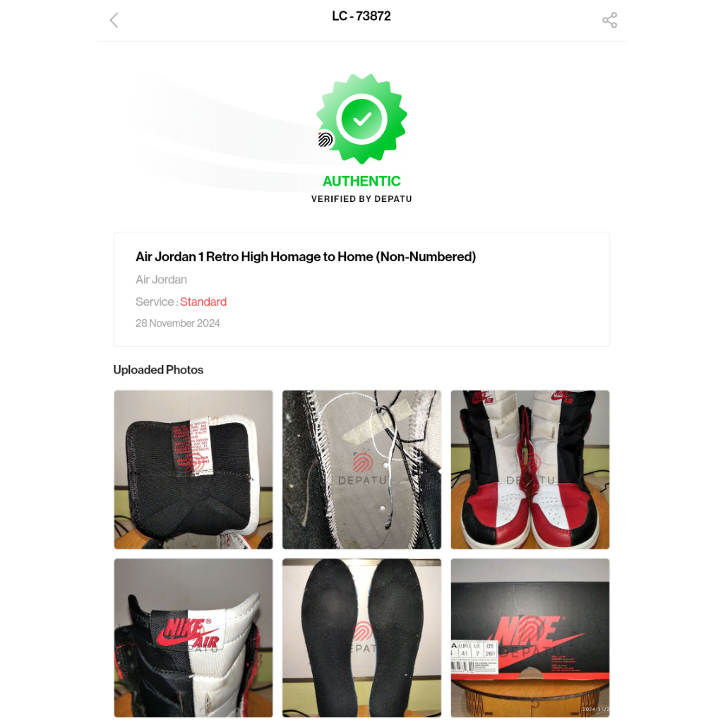 Air Jordan 1 High Retro Homage to Home (Non-Numbered)